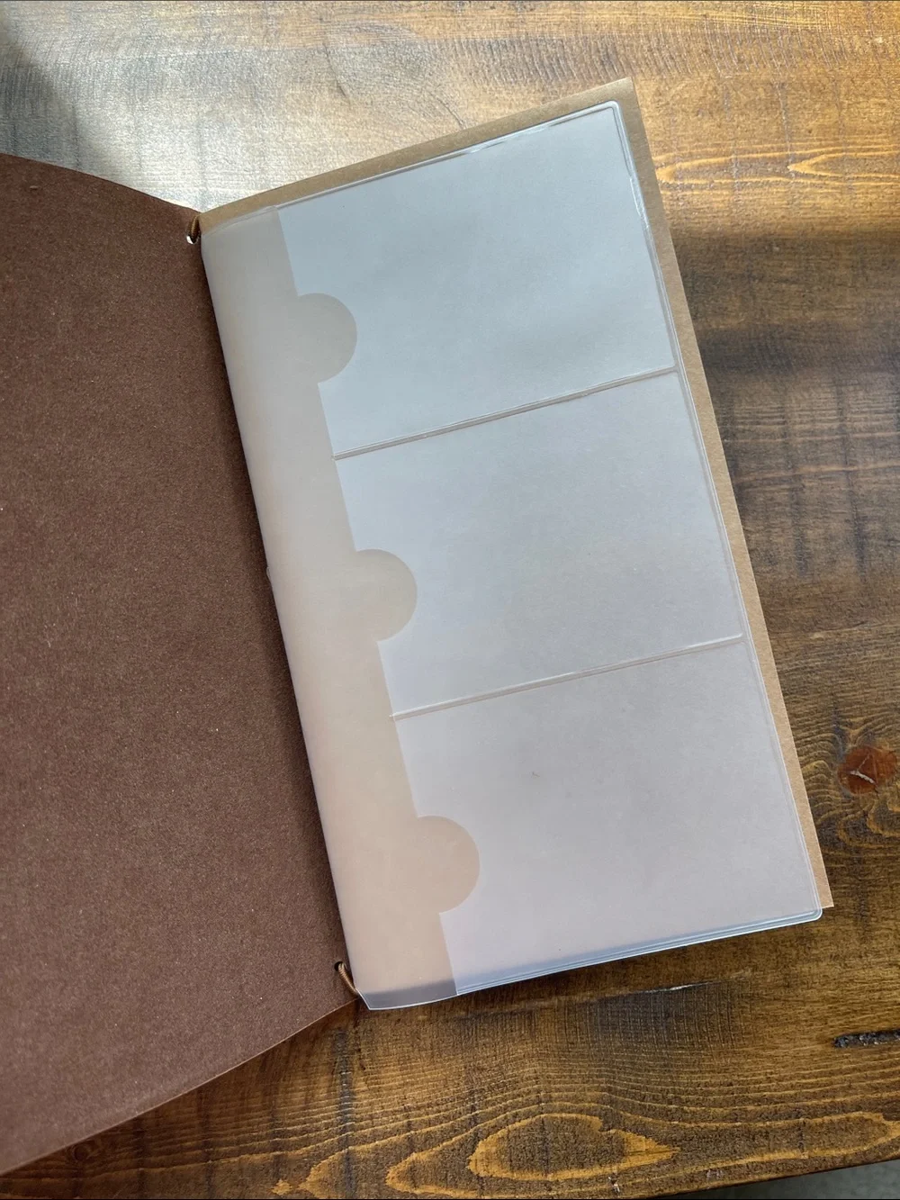 R. Esterbrook & Co. Brown Faux Leather Notebook with Blue Spine